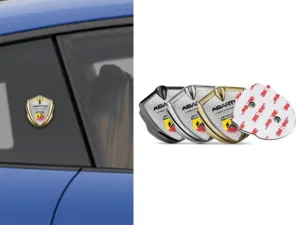 Fiat Abarth Emblema Guardabarros Insignia Minimal Esquema Estándar